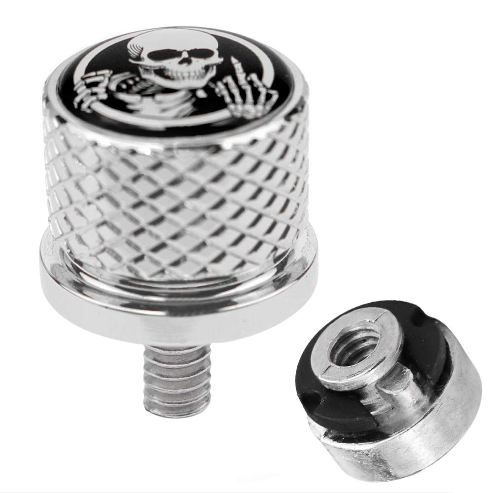 Stainless Knurled Fender Seat Bolt Screw 1/4''-20 Thread Compatible with Harley 1996-2020 Sportster Touring Softail Dyna CVO Ele