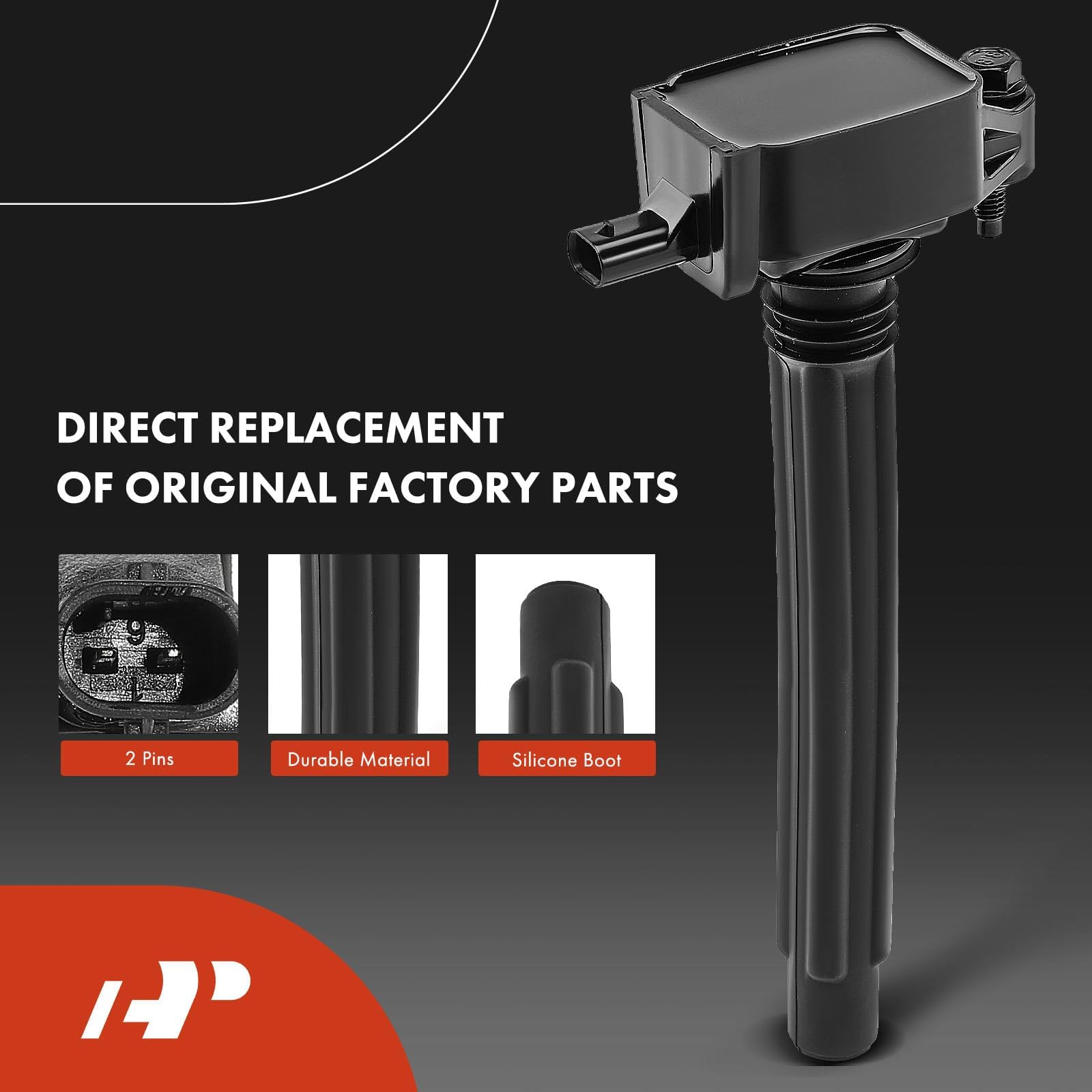 A-Premium Set of 4 Ignition Coil Pack and Iridium Spark Plugs Compatible with Jeep Cherokee 2014-2020, Compass 2018-2020, Renega