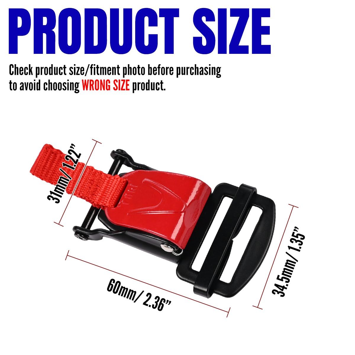 OICCTBF Helmet Quick Release Buckle Kit, Quick Release Helmets Chin Strap Buckle Compatible with Half, 3/4, Full Face Helmet, Mo