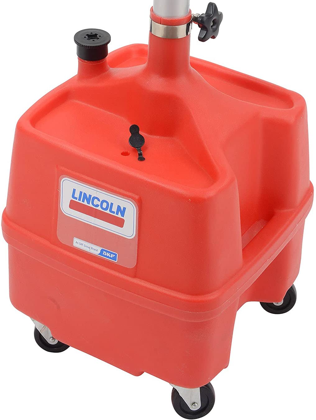 Lincoln 3508 Portable Plastic Fluid Waste Oil Drain, Adjustable Funnel Height From 36 To 65 Inches, Collects Motor Oil, Transmis
