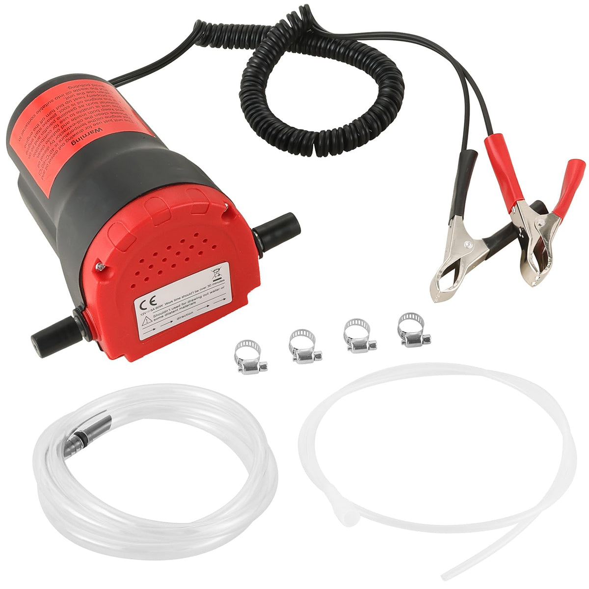 AMGSH 12V 60W Oil Change Pump Extractor, Changing Diesel Fluid Scavenge Suction Oil Transfer Pump Kit for Car, Jet Ski, Truck, C