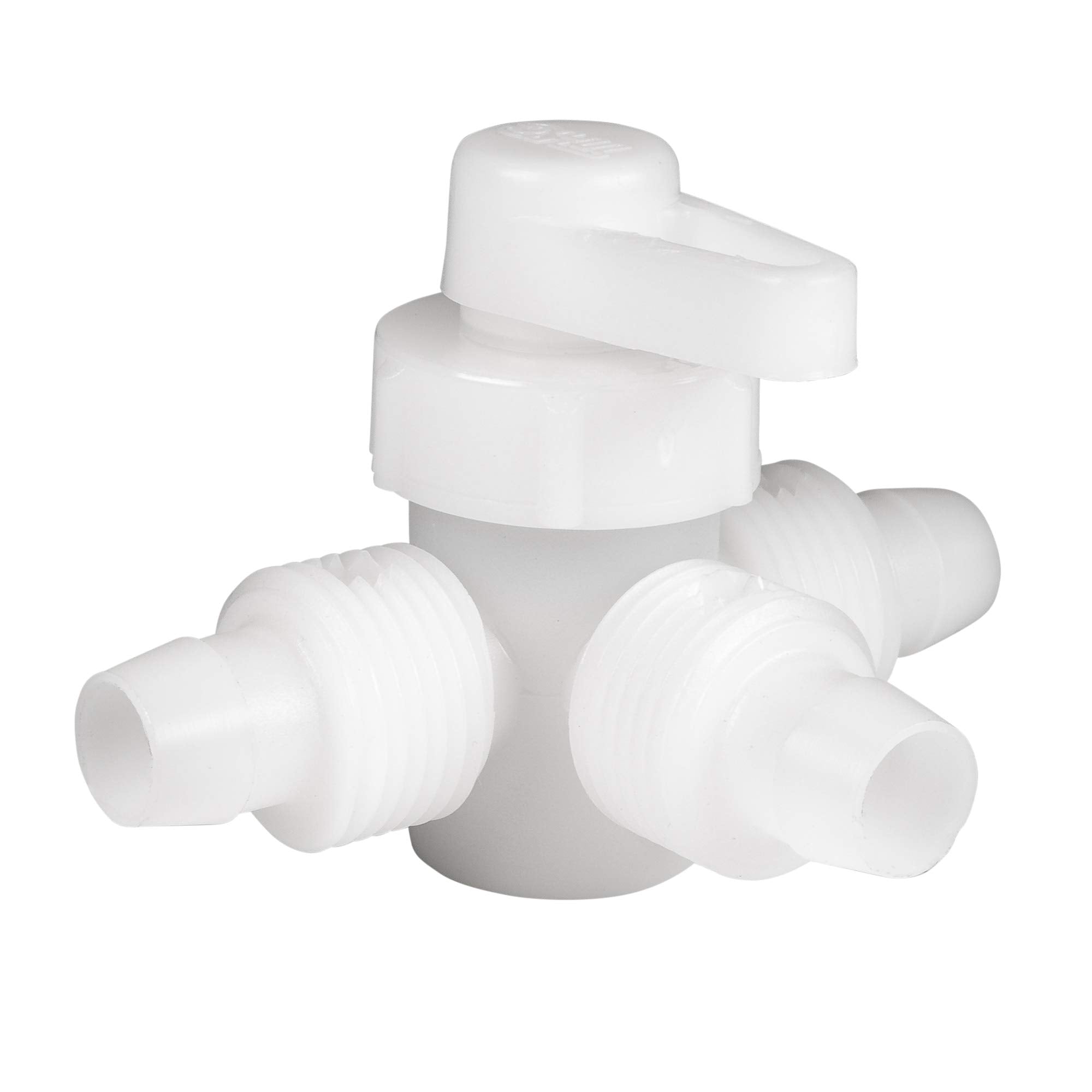 Recpro Rv Plumbing Hardware | 06910 | 3-Way 1/2'' Compression Fitting Directional/Bypass Valve | Pex Pipe/Tubing Fittings (2 Fit