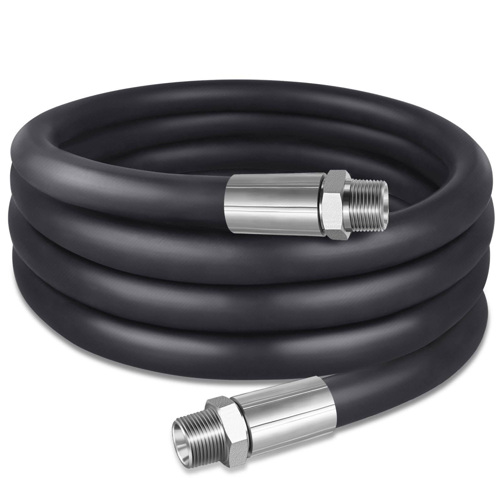 Boltigen 10FT 1inch Fuel Transfer Hose, Farm Pump Hose with Male NPT Fittings for Gasoline, Diesel, Biodiesel, Kerosene, Petrole