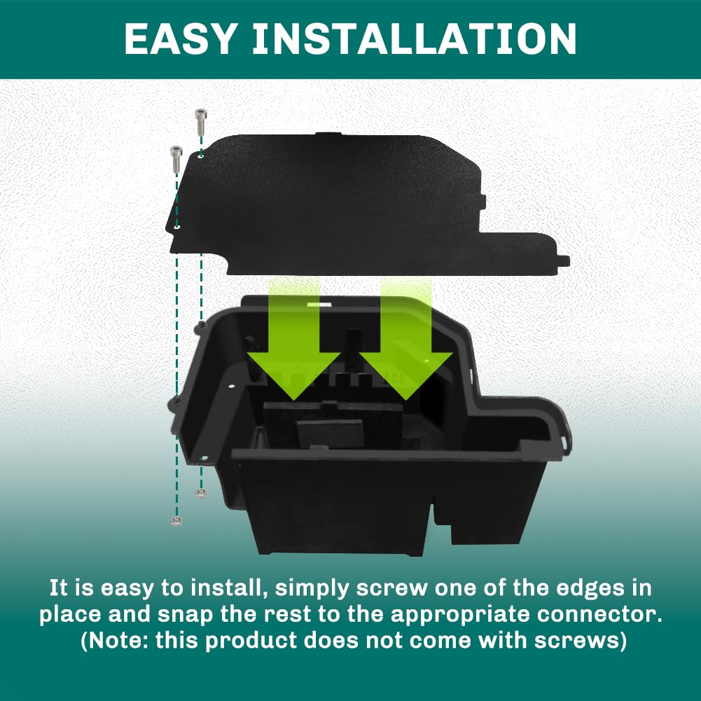 Motoparty For Yamaha Rhino 660 Battery Cover Battery Cover Box Lid For 2006-2009 Yamaha Rhino 450 (Yxr450F)& 2004-2008 Yamaha Rhino 660 (Yxr660F) Replace For Oem Number 5Ug-H2129-10-00