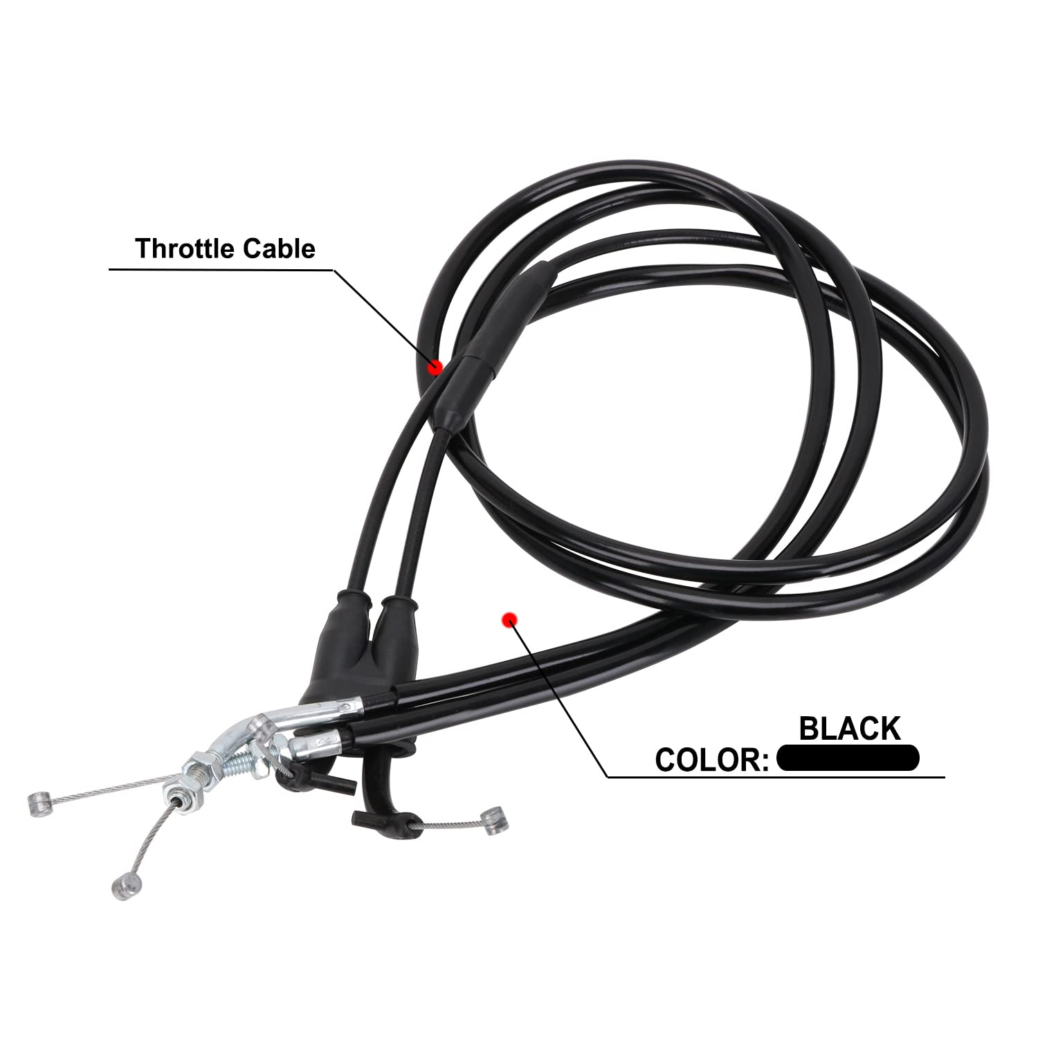 Drz 400 Throttle Cable,Motorcycle Dirt Bike Throttle Cable For Drz400 2000-2004/ Drz400S 2000-2019/ Drz400E 2000-2007/ Drz400Sm 2005-2019