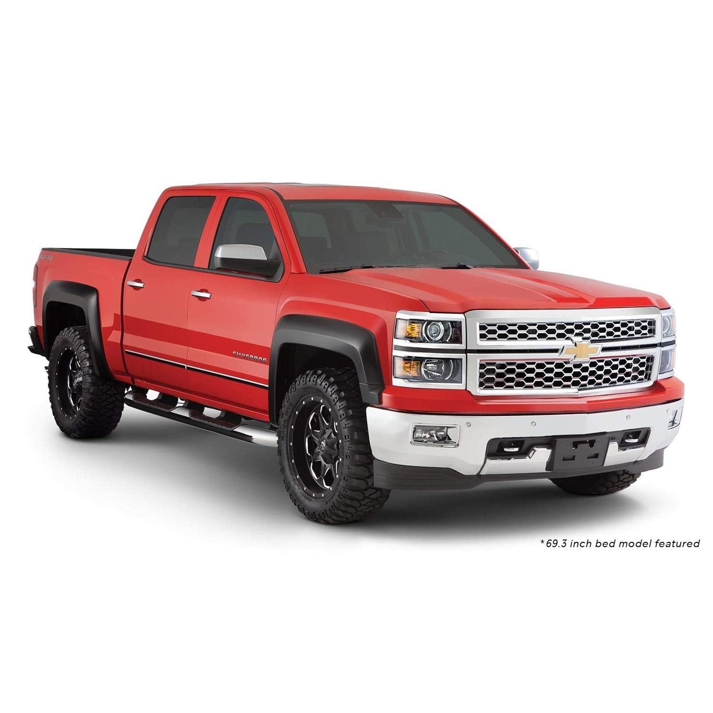 Bushwacker Extend-A-Fender Extended Front & Rear Fender Flares | 4-Piece Set, Black, Smooth Finish | 40964-02 | Fits 2014-2018 Chevrolet Silverado 1500; 2015-2019 2500 Hd/3500 Hd W/ 6.6' Or 8.2' Bed