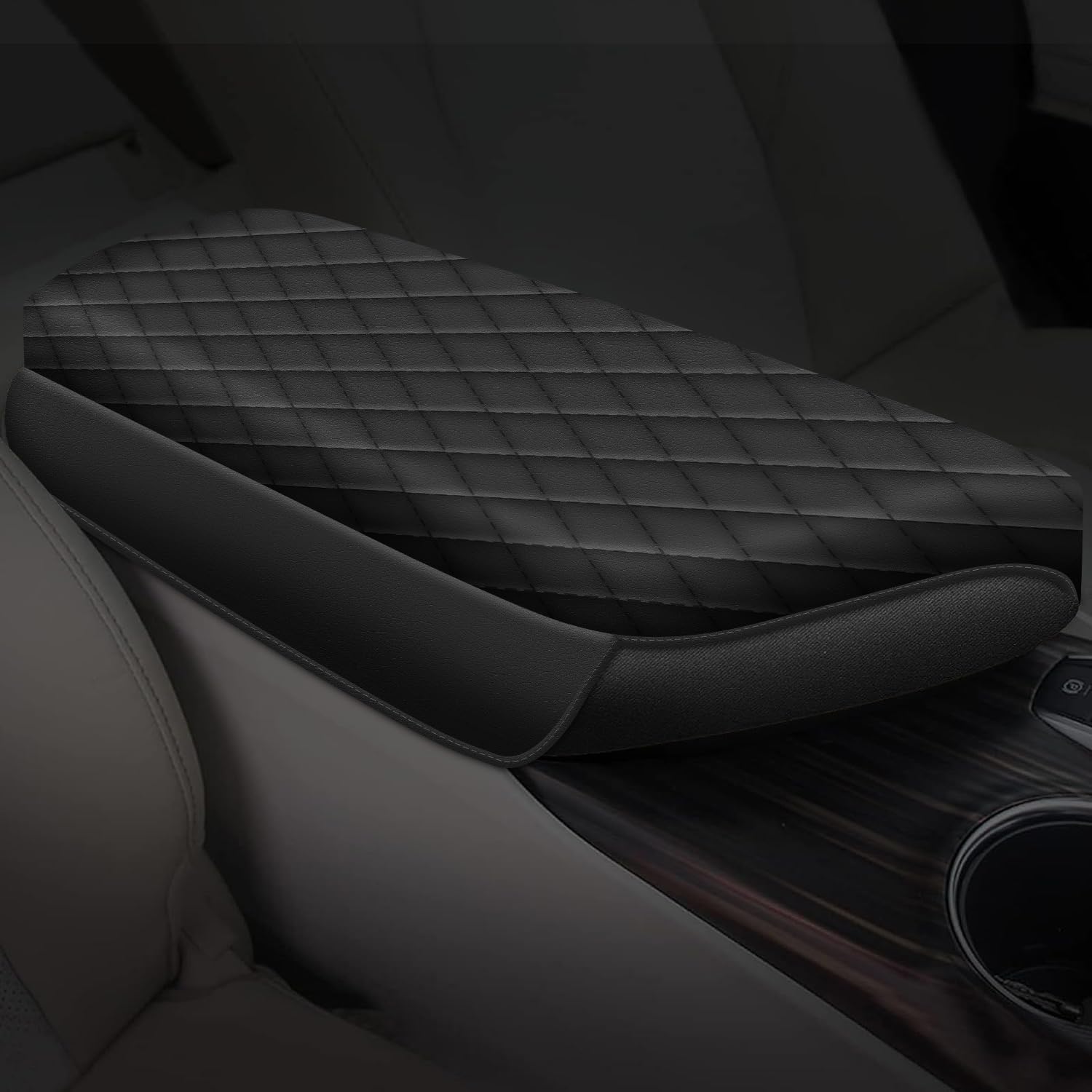 Aomsazto Heightening Armrest Pad For 2018-2024 Toyota Camry Black Color