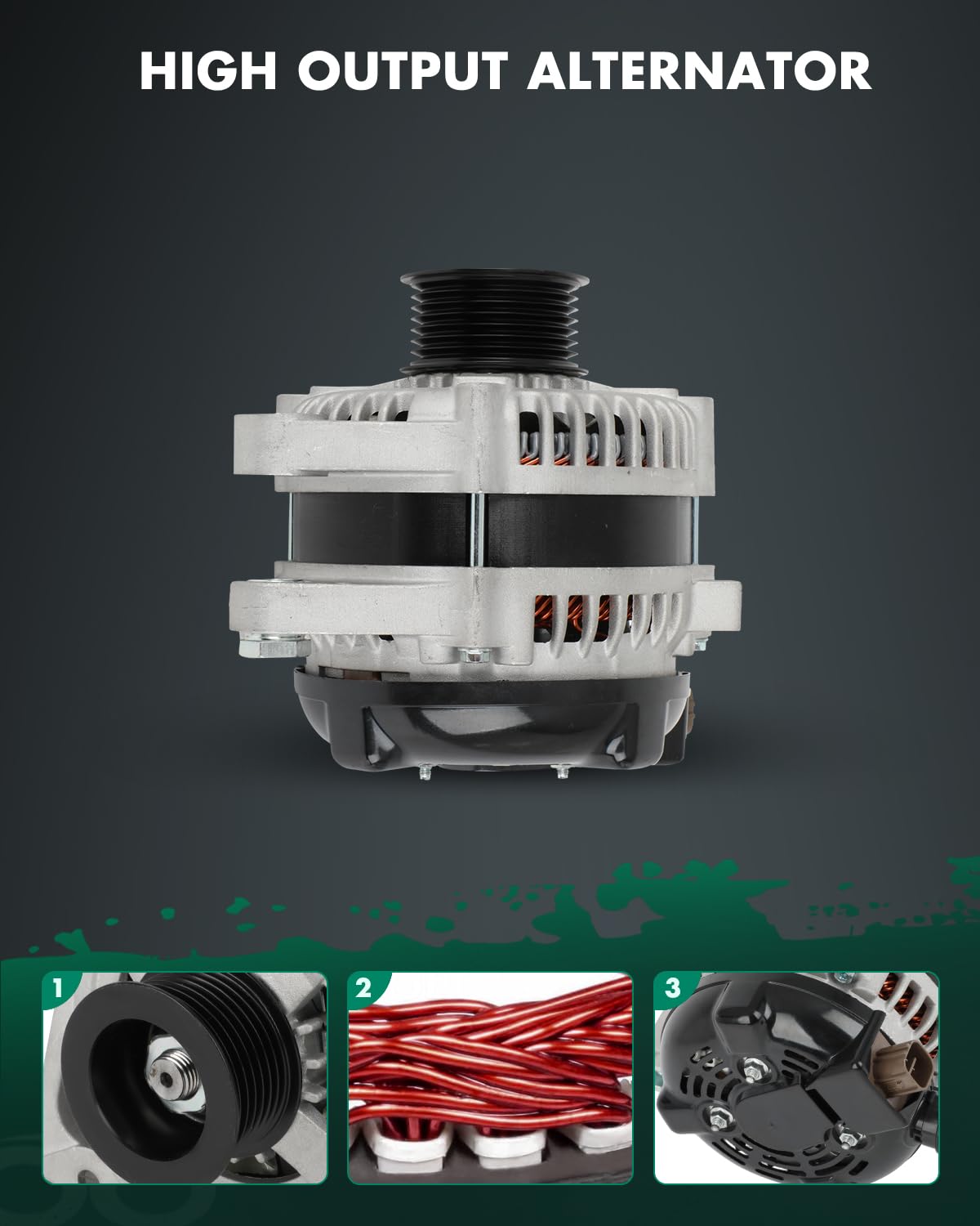 SCITOO High Output Alternator 130Amp Replacement New for 4Runner 2003-2009, for Tacoma 2005-2015 11139