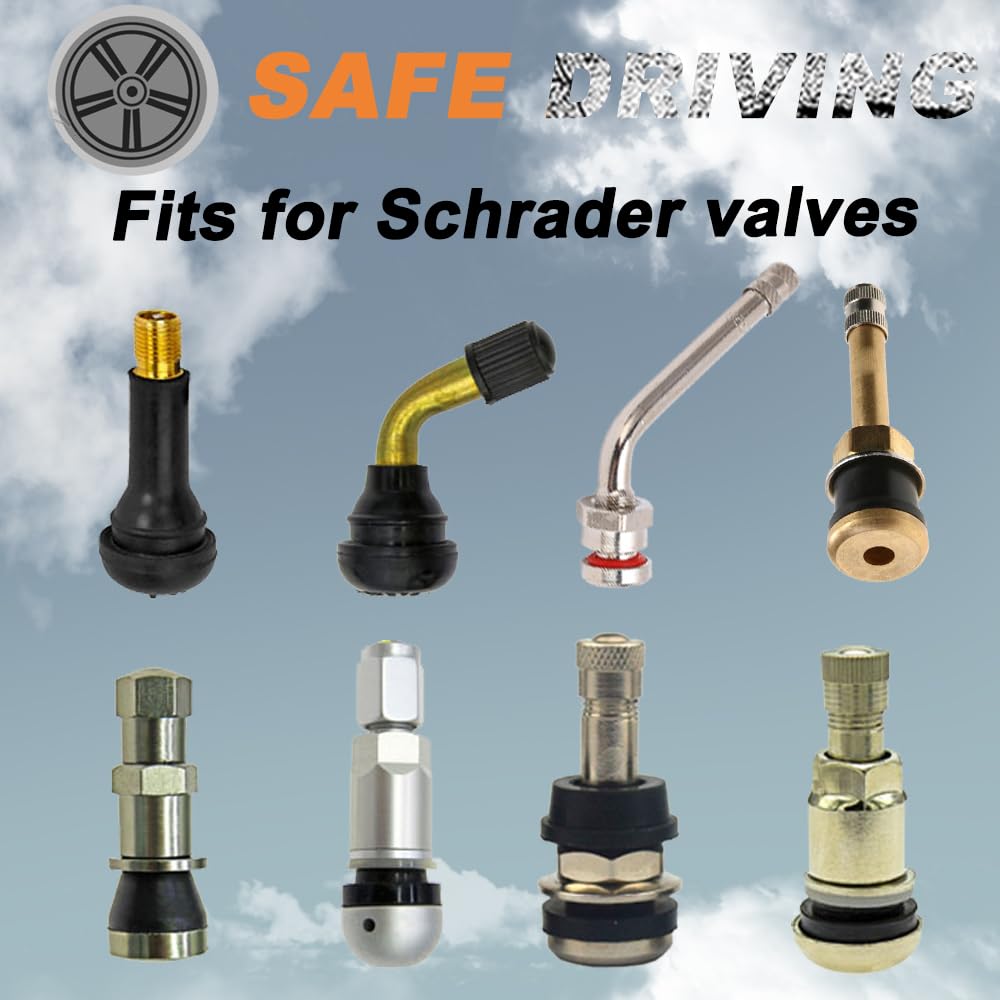 OUGER Premium Tire Valve Core Copper,50 pcs Brass Universal Schrader Valve Stems Cores, Nickel Plated Tire Repair Valve Removal