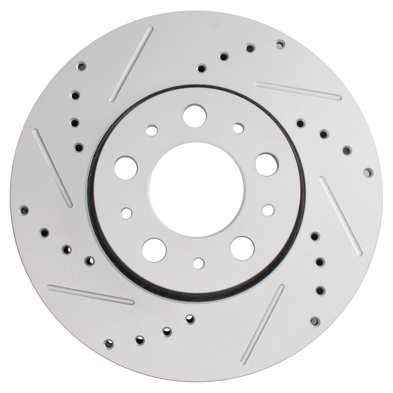 Trq Front Performance Brake Rotors Set Premium G-Coated Compatible With 2001-2009 Volvo S60 1999-2006 S80 2001-2007 V70 2003-200