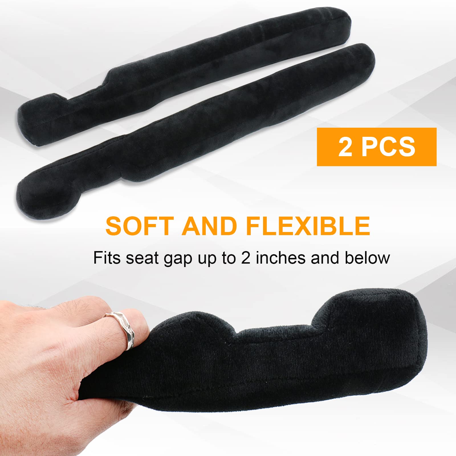 Ylxgt Car Seat Gap Filler Universal For Car Suv Truck Fit Organizer Fill The Gap Between Seat And Console Stop Things From Dropping Black 4Pcs