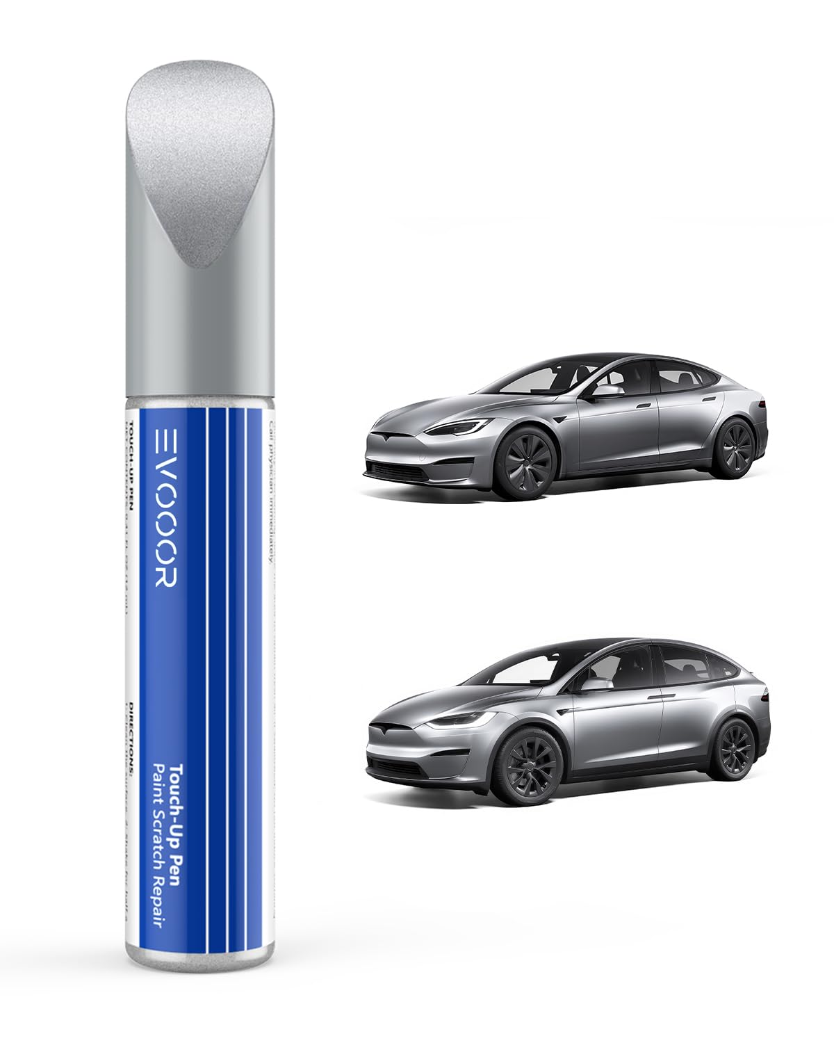 Evooor Touch Up Paint For Tesla - Diy Scratches Repair With Color-Matched For Model 3/Y/S/X (Lunar Silver(Neu-296E))