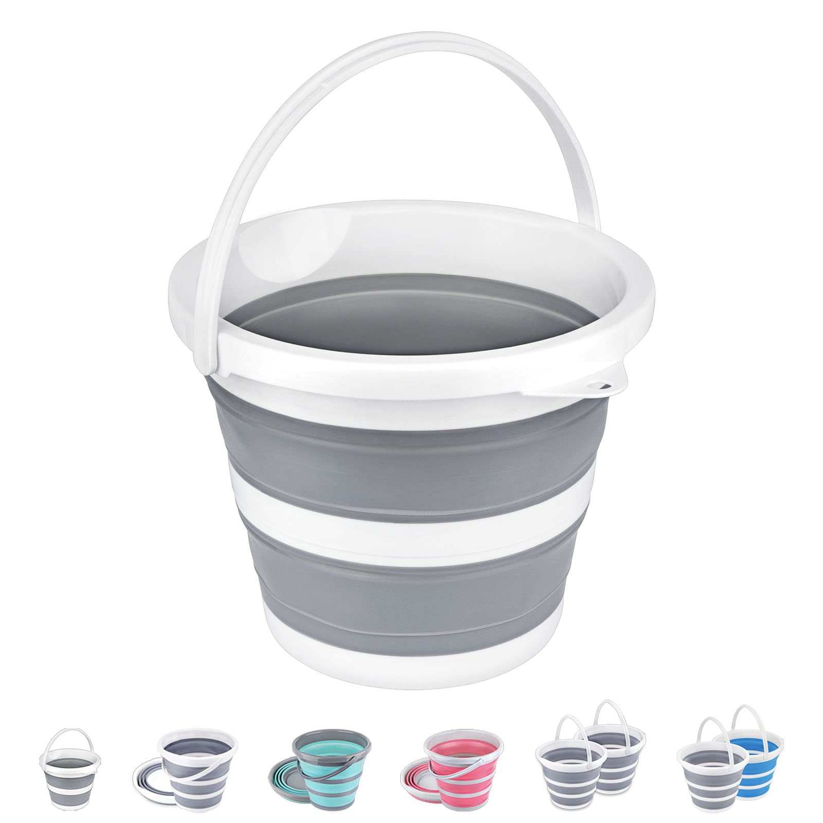 Craftend Collapsible Bucket 5L 1.3Gallon Small Cleaning Bucket Mop Buckets For Household Outdoor Car Washing Tub Plastic Foldabl