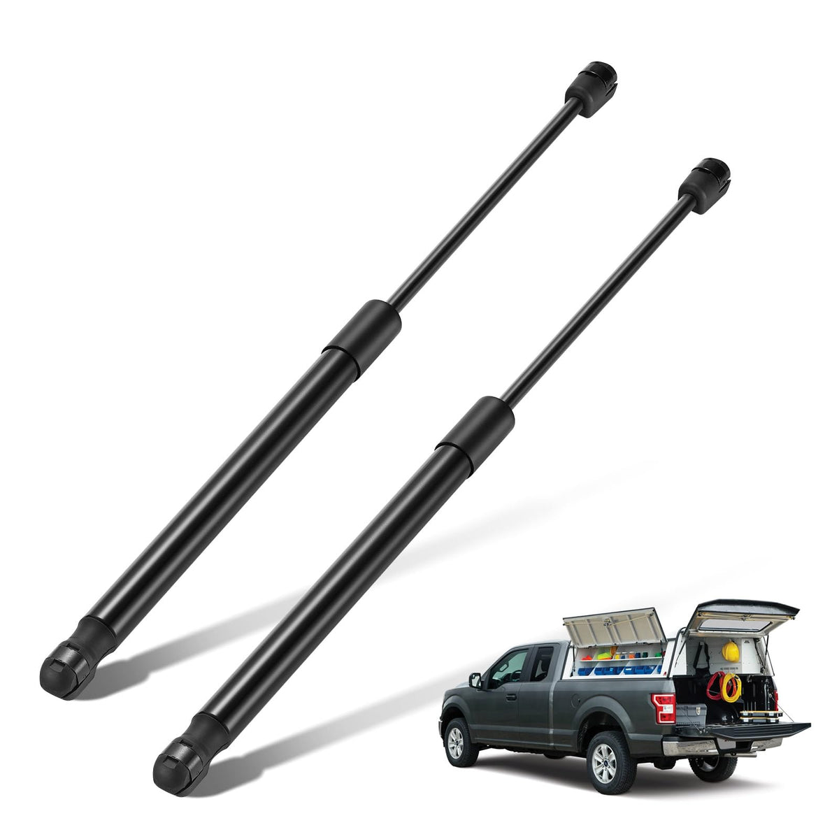 Bdfhyk C16-02648 17In/35Lbs (156N) Gas Shocks Struts For Leer Are Snugtop Camper Shell Truck Topper Rear Window, Truck Pickup Ca
