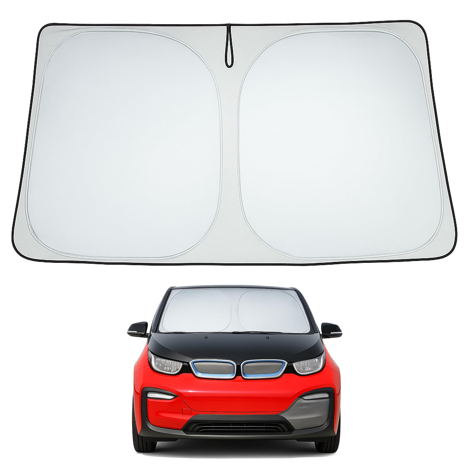 Proadsy 2025 Upgrade Windshield Sun Shade Custom Fit 2013-2018 Bmw 3-Seriess /F30 /F31 /F80 /M3 4-Layer Foldable Front Sunshade