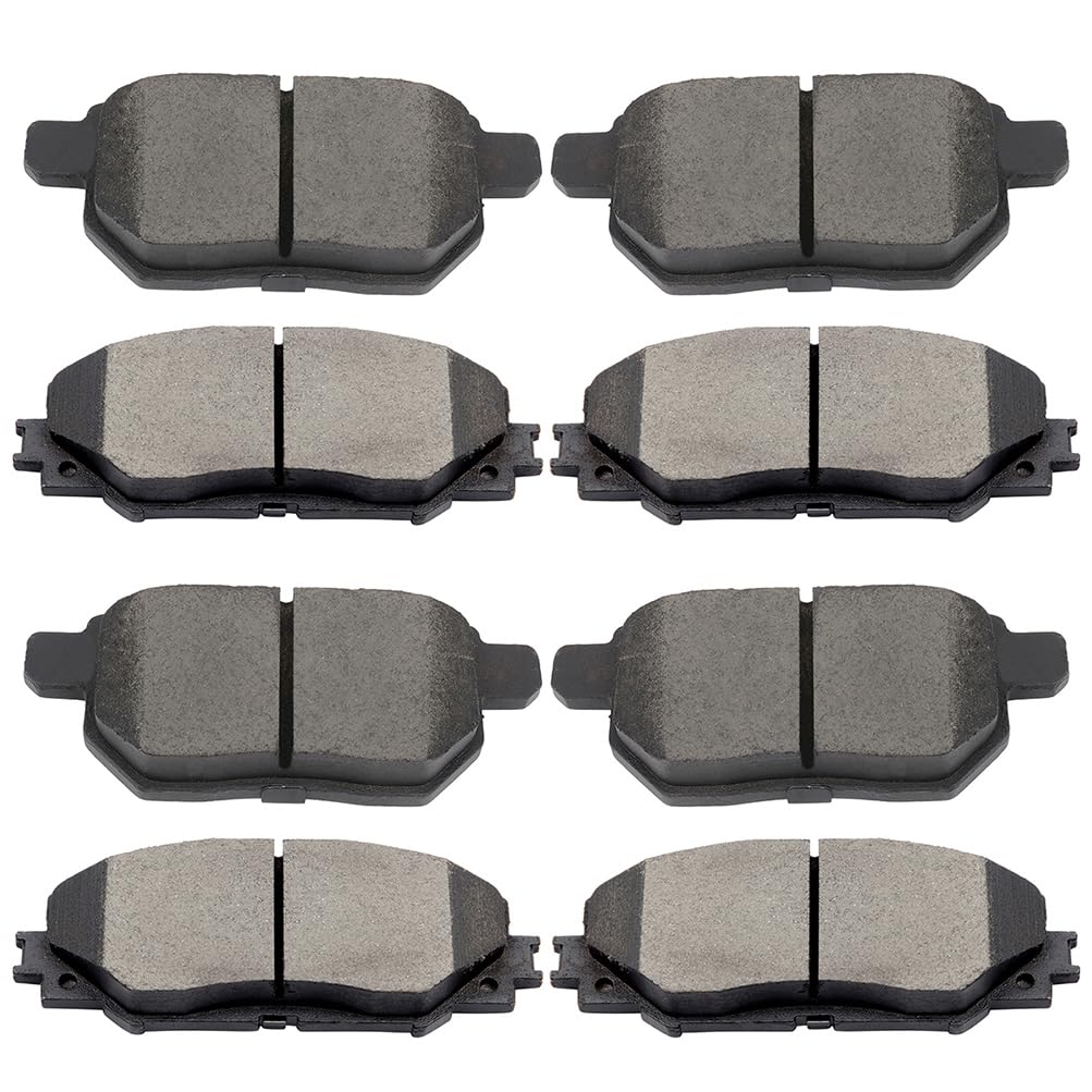 SCITOO Disc Brake Pads Kits D1210-8330 & D1354-8463 Front Rear 8Pcs Brake Pads Set Fit For Pontiac For Vibe 2009-2010,For Scion