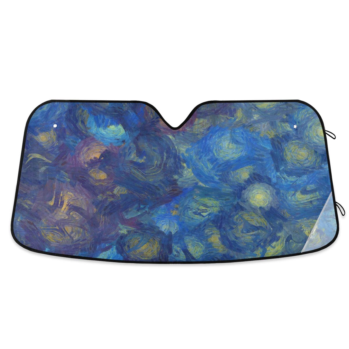 Car Windshield Sunshade Vincent Van Gogh Pattern, Blocks Sun Visor Protector Foldable Sun Shield Keep Your Vehicle Cool, Fits Wi
