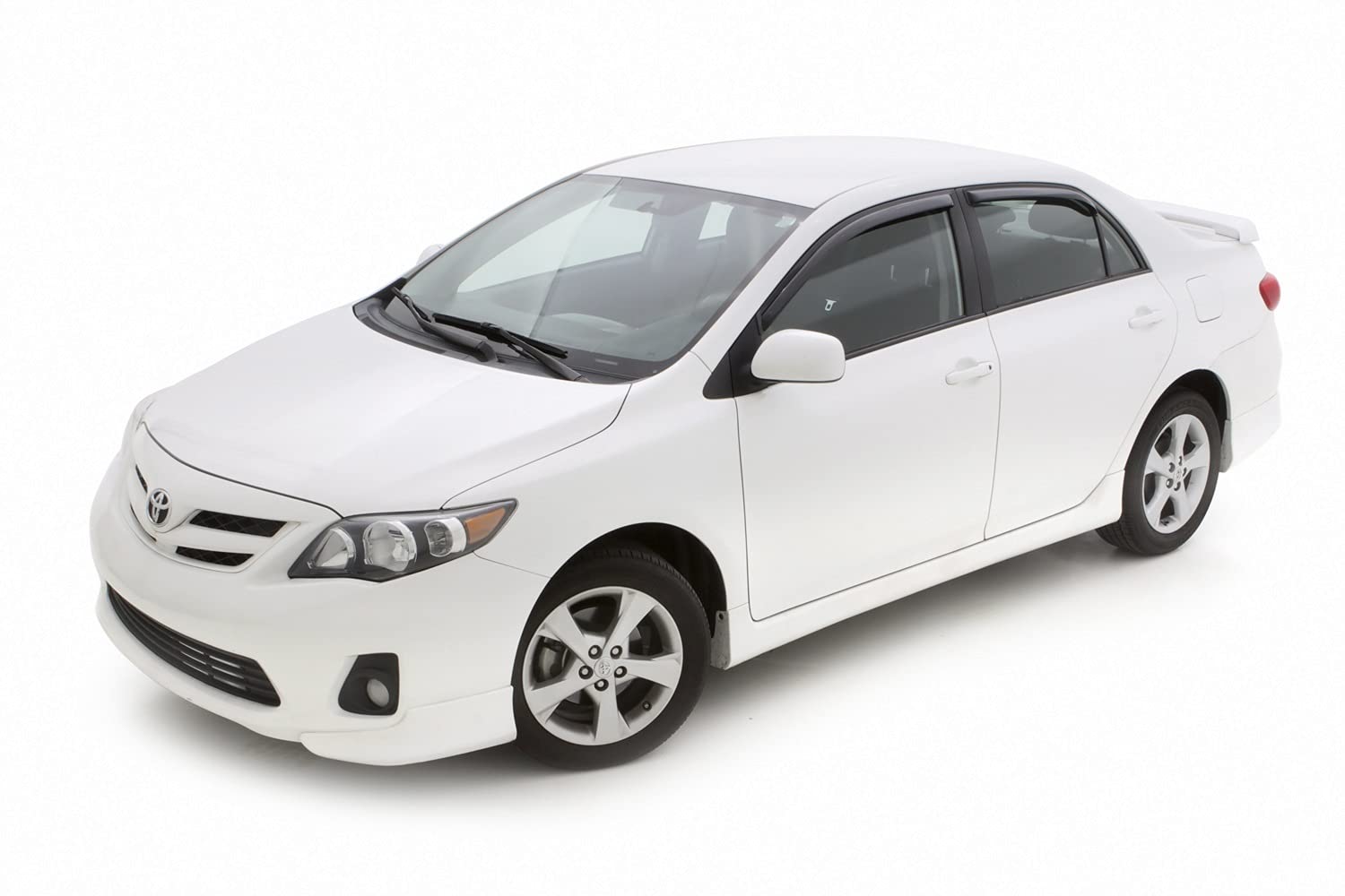 Auto Ventshade [Avs] In-Channel Rain Guards For 2009 - 2013 Toyota Corolla, 4 Pcs. | Window Vent Visors - Smoke | 194073