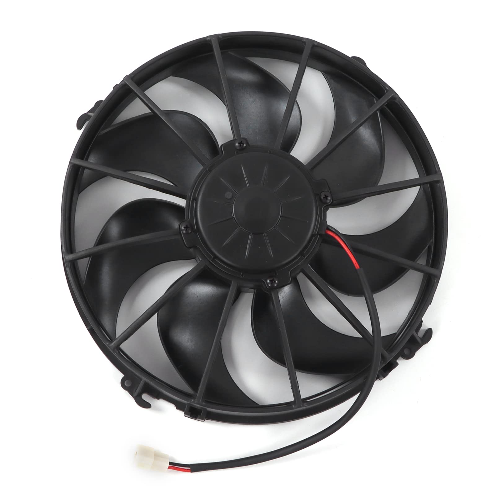 Ac Condenser Fan,Kimiss 7 Blades Car Air Conditioner Cooling Fan 24V 3200R/Min Pull Type For Buses Trucks(Plastic Metal)