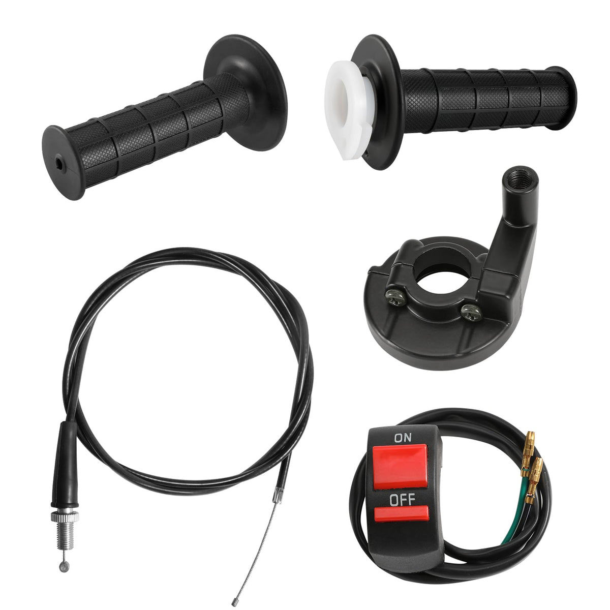 Oamce Mini Bike Throttle Assembly - 7/8'' 22Mm Handlebar Throttle Housing With Cable, Accelerator, And Kill Switch For Dirt Bike, Pit Bike, Atv, Quad - Fits 50Cc, 100Cc, 125Cc