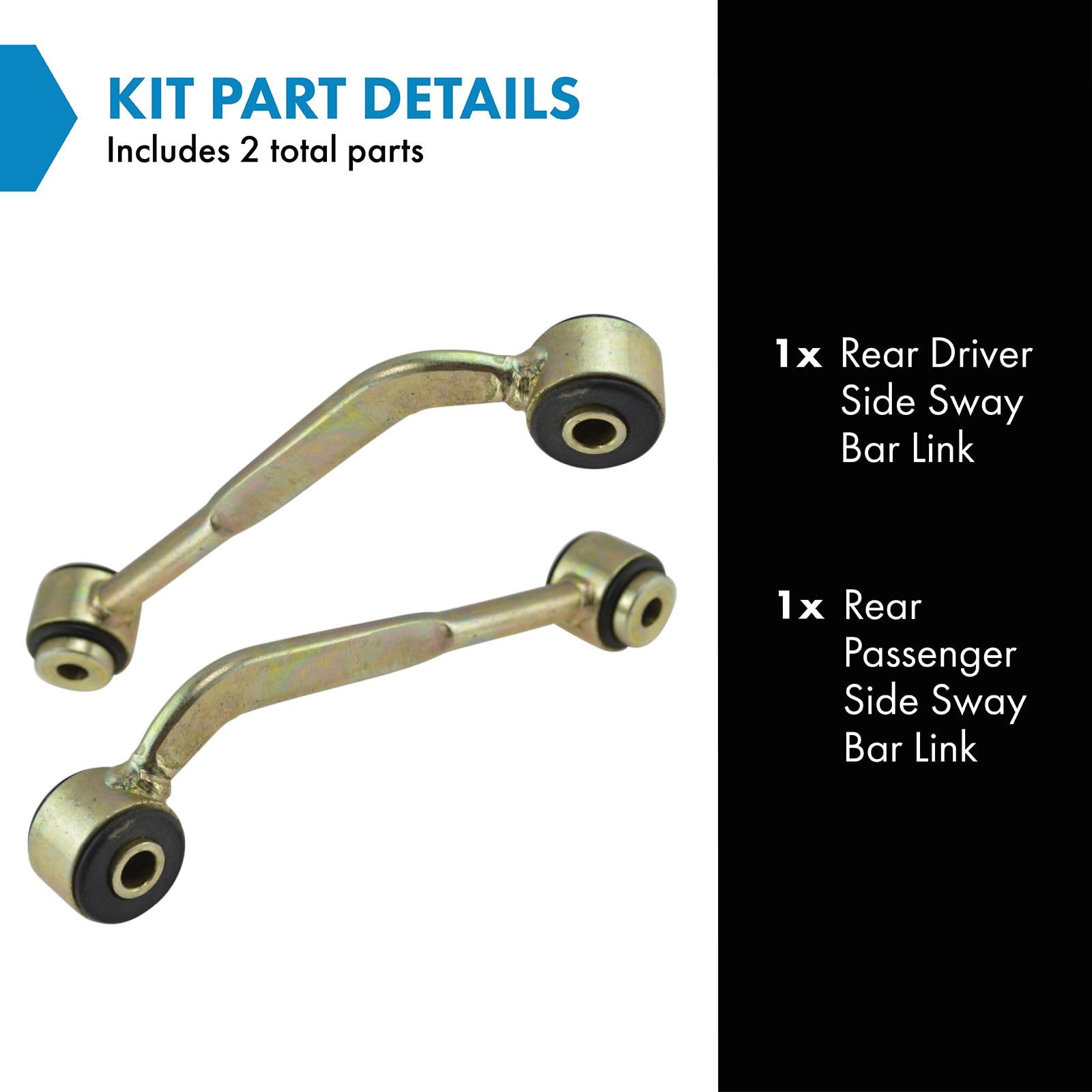 Trq Stabilizer Sway Bar Link Rear Lh Rh Pair For 01-09 Mercedes Benz C Class