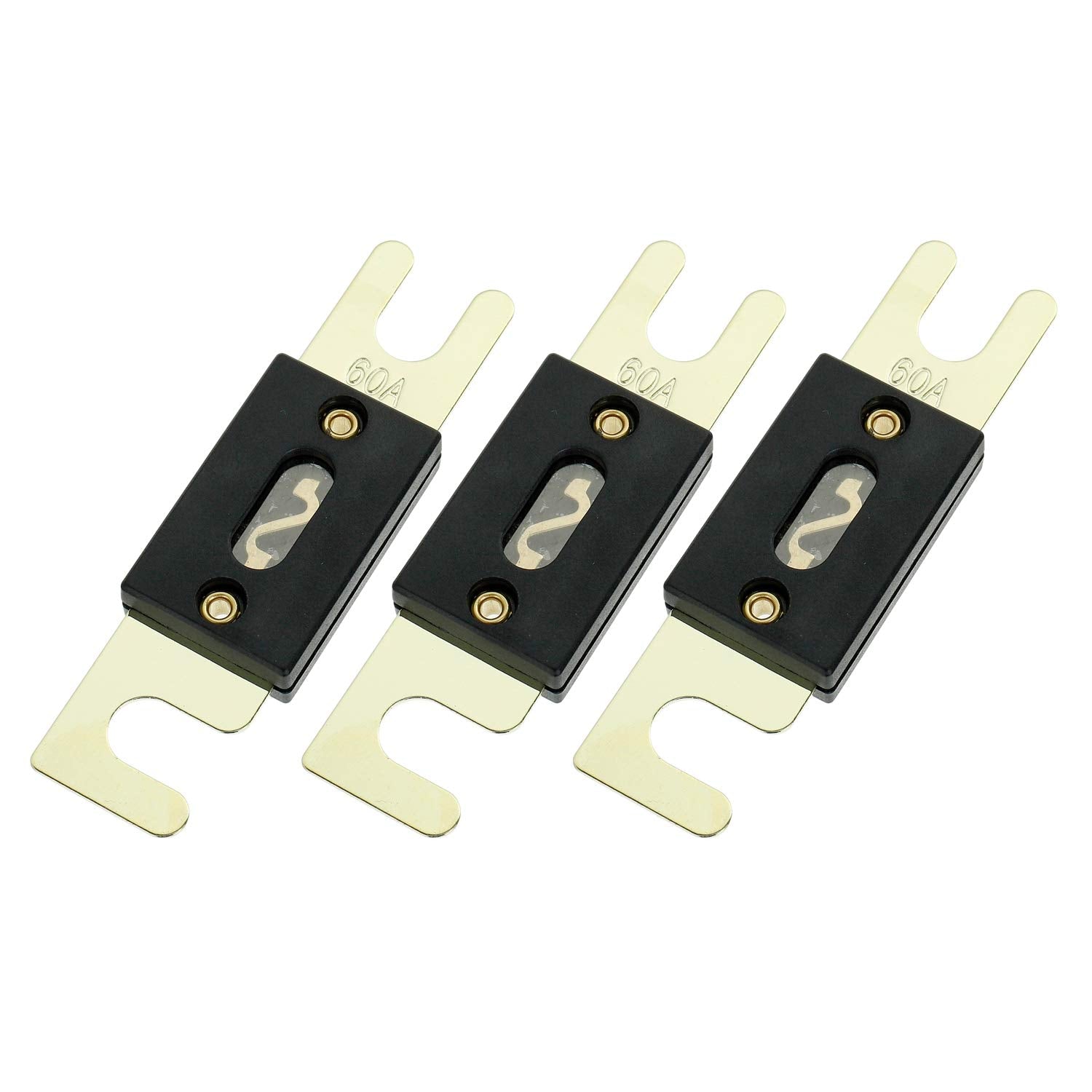 Bojack 60 Amp 32 Vdc Anl Blade Fuse For Car Audio And Video System (Pack Of 3)
