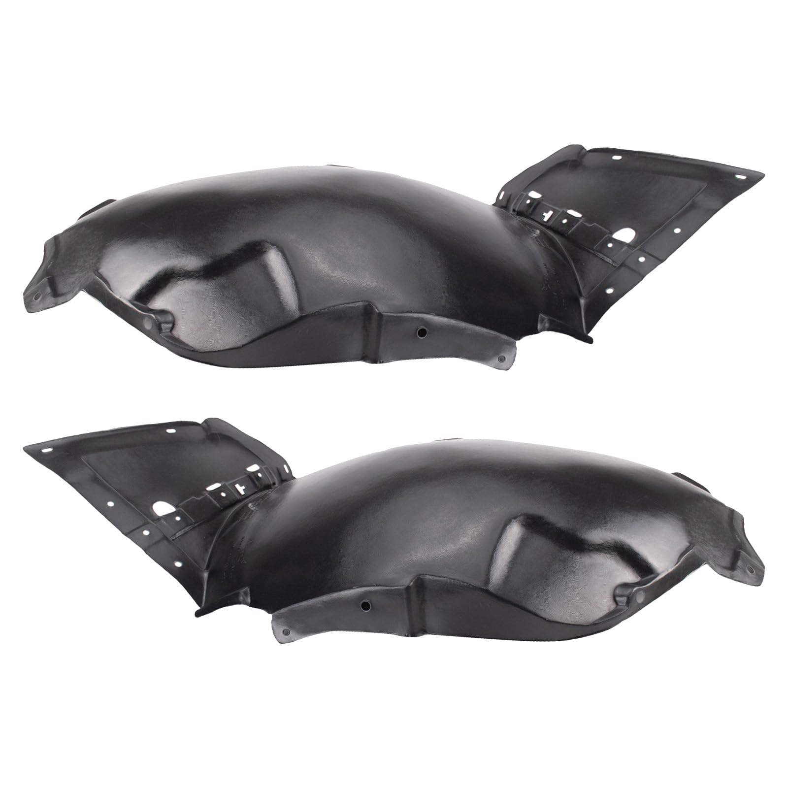 Trq Front Inner Fender Liner Set Compatible With 2008-2013 Infiniti G37 In1248112 In1249112
