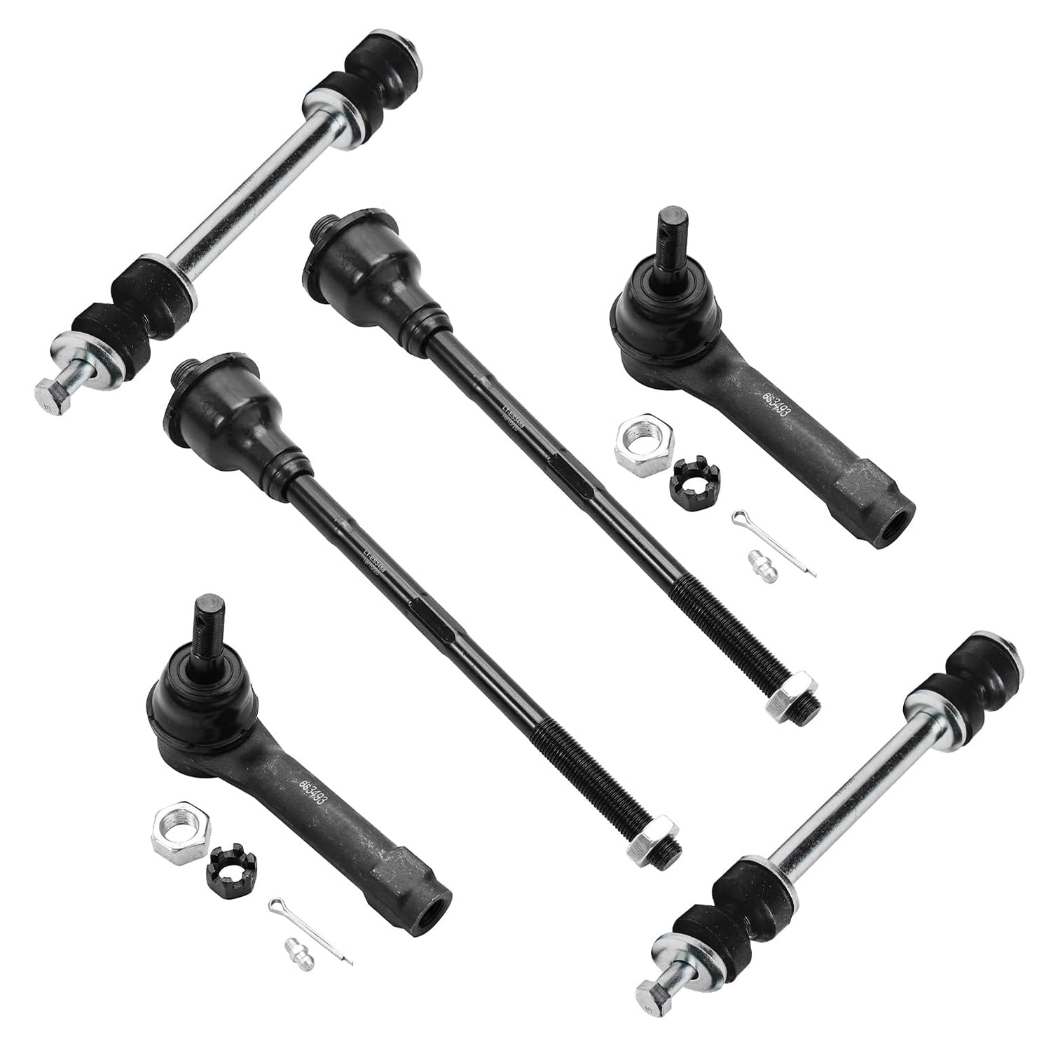 Detroit Axle - Front End Kit For Silverado Sierra 1500 Yukon Gmc Chevy Tahoe Cadillac Escalade, Upper Control Arms Lower Ball Jo
