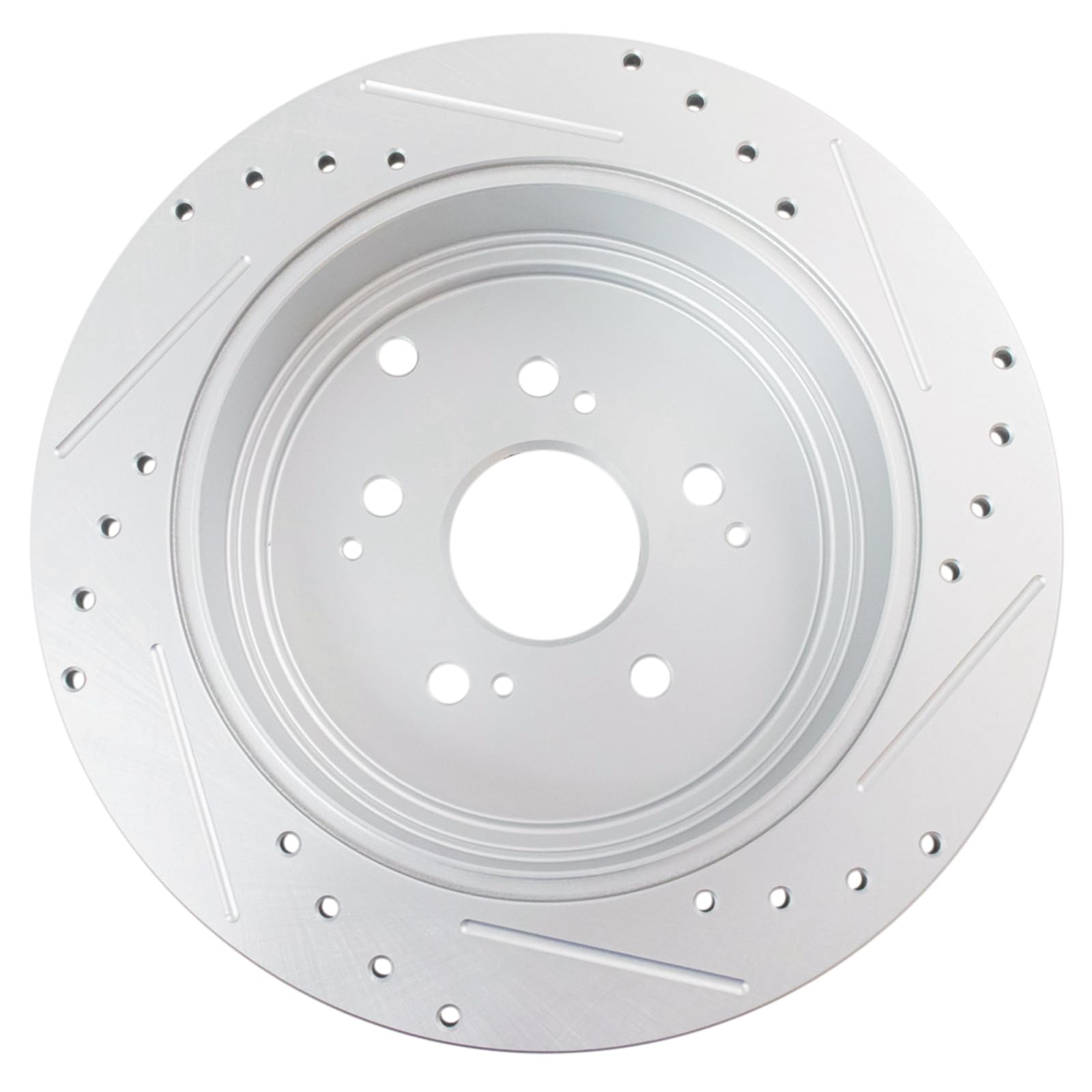 Trq Rear Performance Brake Rotors Set Premium G-Coated Cross Drilled & Slotted Compatible With 2001-2006 Acura Mdx 2003-2008 Hon