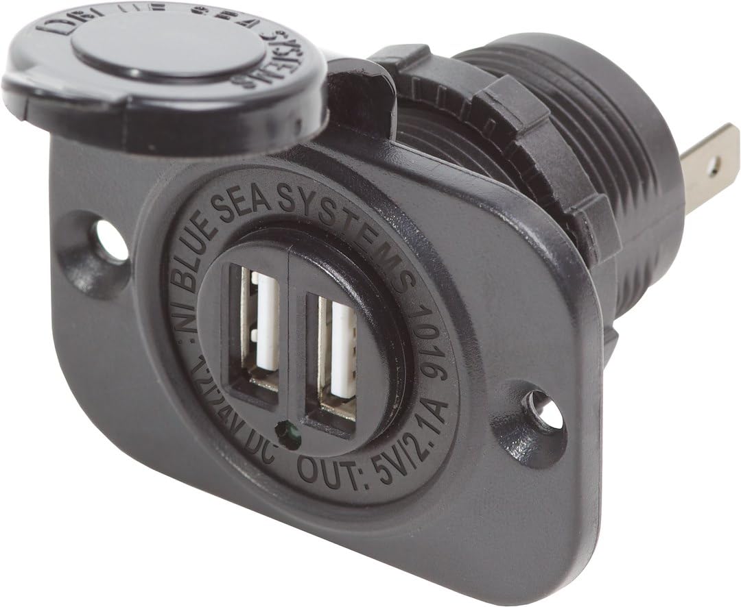 Blue Sea - 1016-Bss 12Vdc Socket Dual Usb Output 5V 2.1A (10Ea)