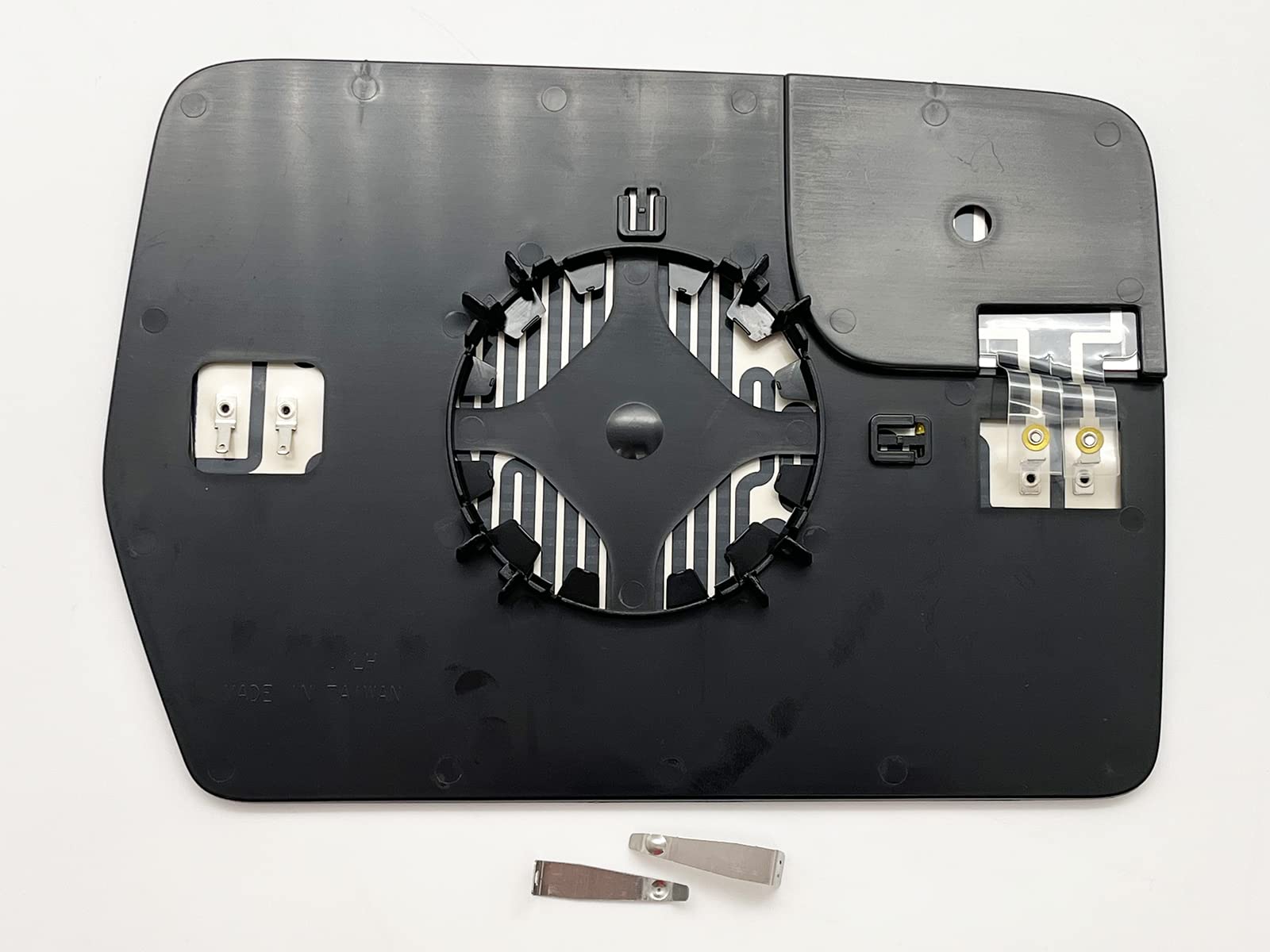 Auto Parts Avenue Heated Driver Side Mirror Glass with Spotter Glass for 2011-2014 F150 Pickup Truck - Chrome