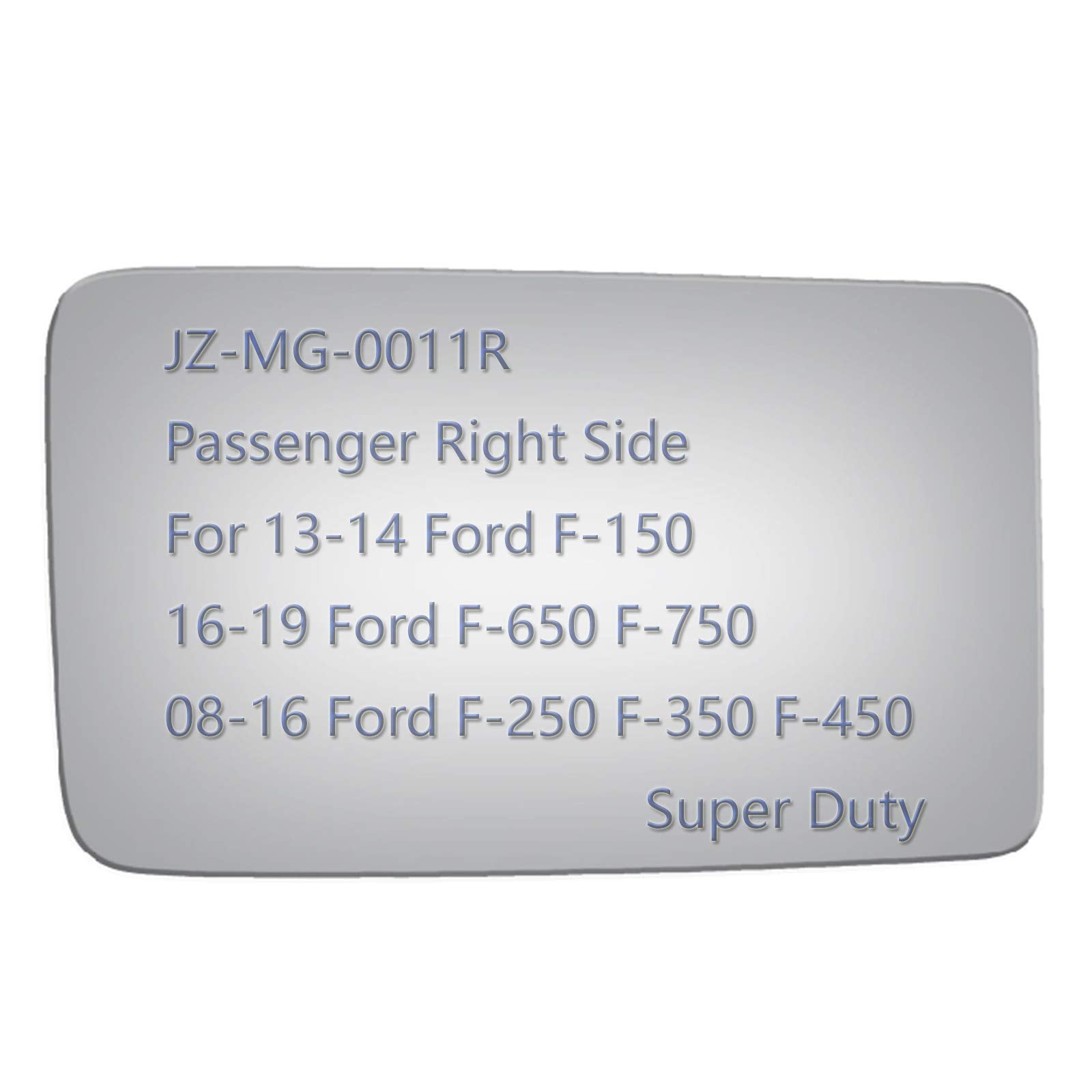 Jzsuper Towing Mirror Glass For 2008-2020 Ford F250 F350 F450 Super Duty 2016-2020 F650 F750 2013-2014 F150 Pickup Truck Convex Replacement (Lower & Passenger Right Side)