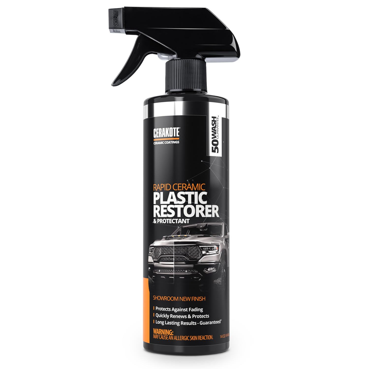 Cerakote Rapid Ceramic Plastic Restorer and Protectant - 50 Wash Rating - Protects New Trim - Restores Faded Plastic - Non-Greas