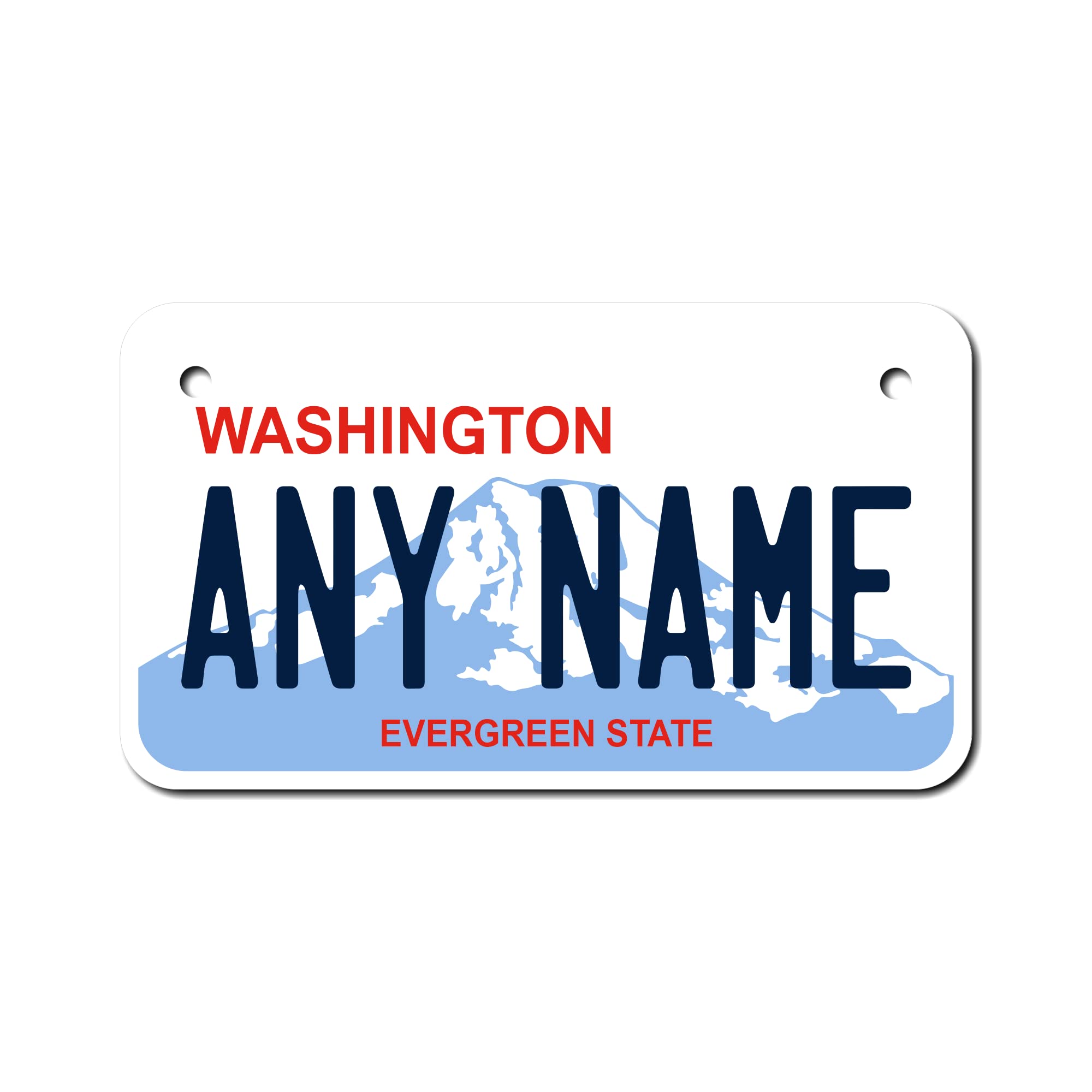 Teamlogo - Personalized Washington License Plate - Custom Aluminum Name, Text, Or Number Plate - Customized Golf Cart Accessorie