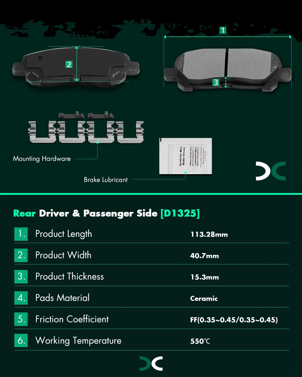 Ceramic Discs Brake Pads,Scitoo Rear Brake Pads Fit For 2008 2009 2010 2011 2012 2013 For Toyota Highlander
