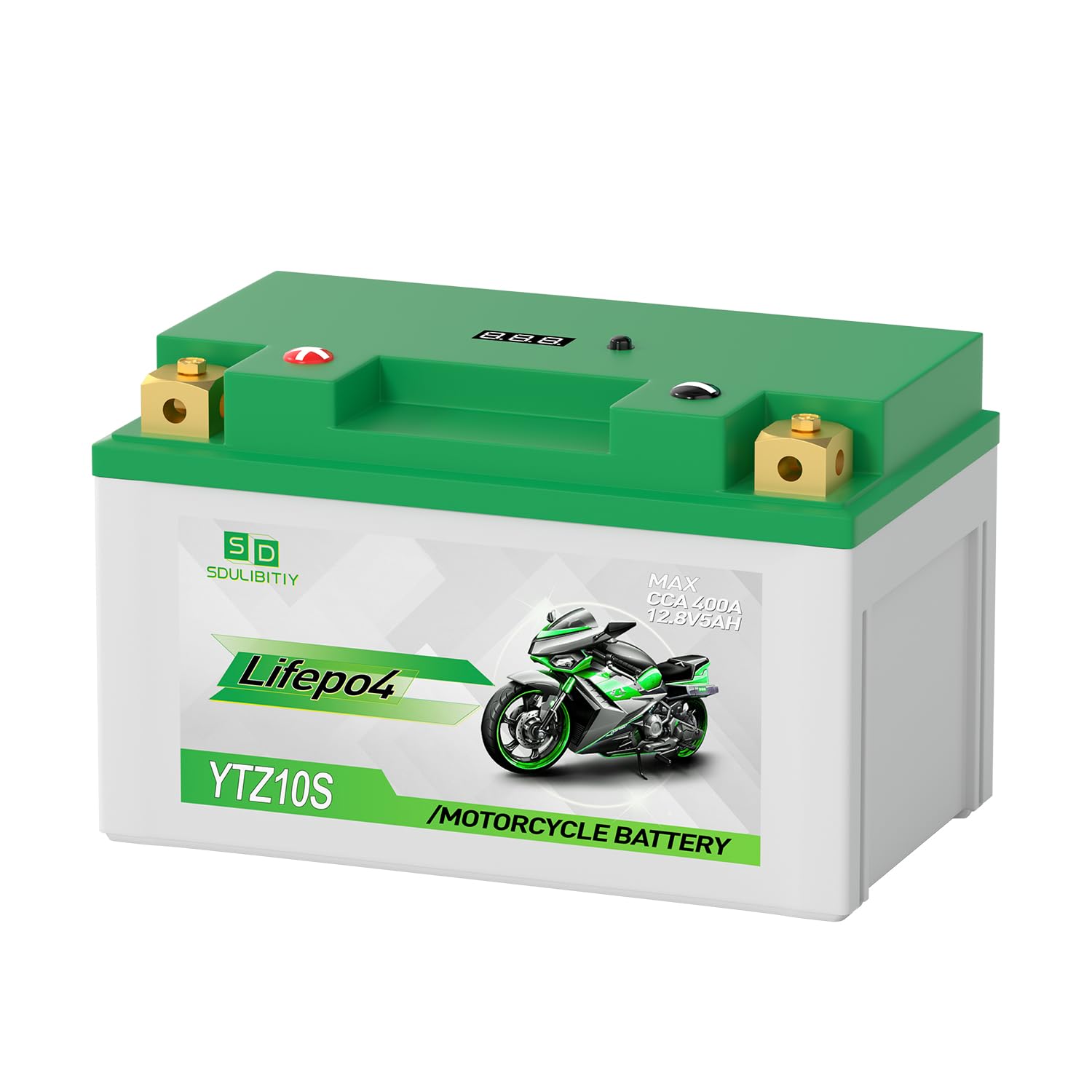 YTZ10S Lithium LiFePO4 Motorcycle Battery, 12V 5Ah, 360-400CCA, Built in BMS, Powersports Battery, for ATV, UTV, Jet Ski, Person
