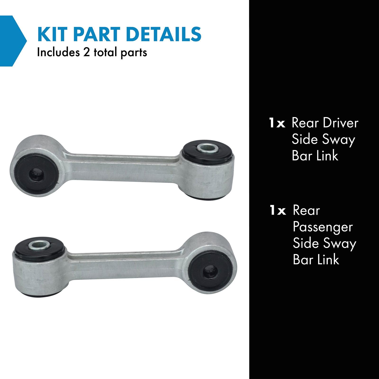 Trq Rear Sway Bar Stabilizer Link Set Compatible With 2000 Bmw 323Ci 1999-2000 323I 2001-2006 325Ci 2001-2005 325I 325Xi 328Ci 3