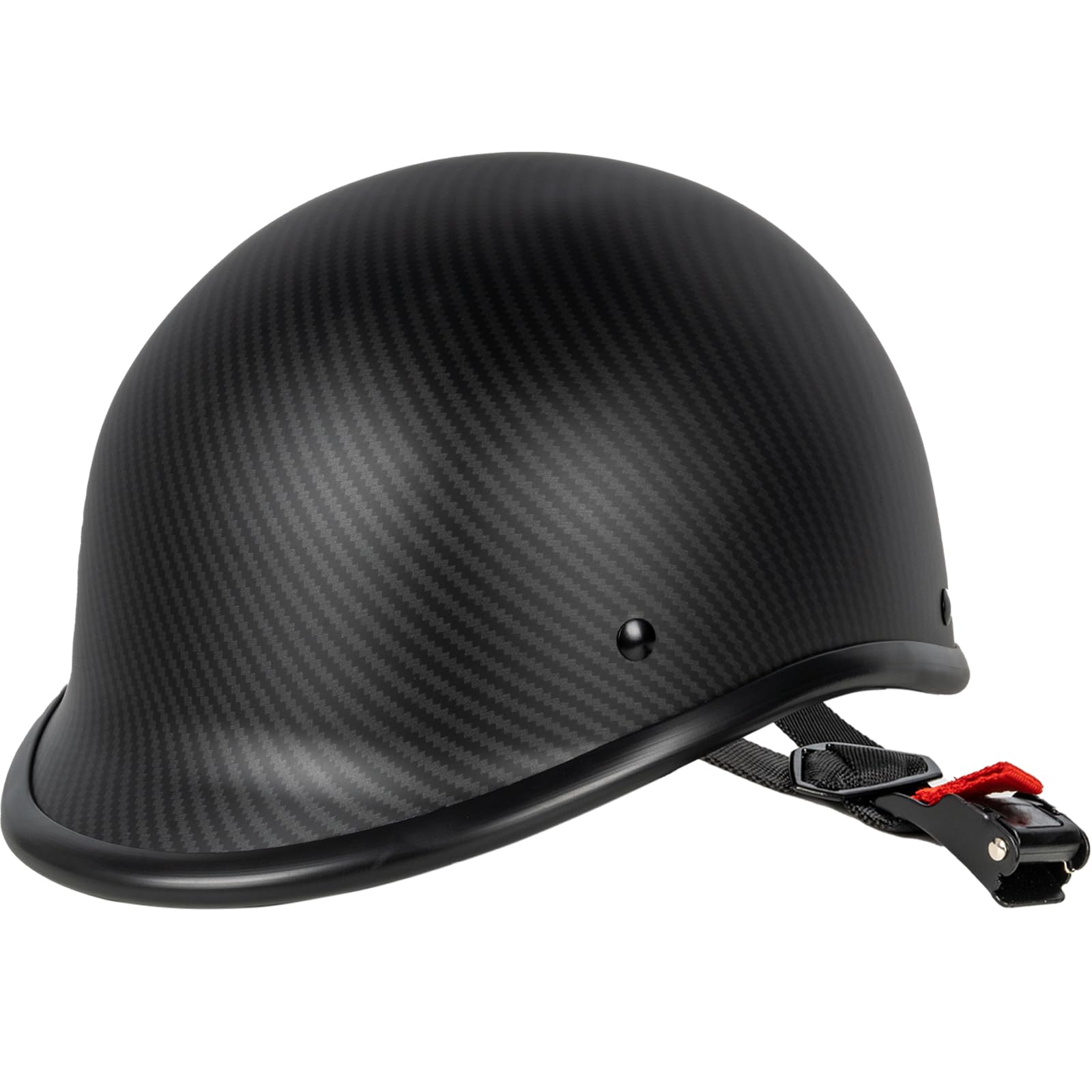 Yesmotor Vintage Motorcycle Half Helmet - Lightweight DOT Approved, Medium, Carbon Fiber