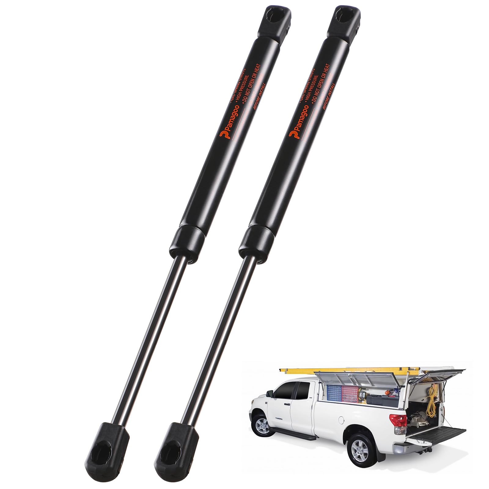 Pamagoo C16-15066 15 Inch Gas Strut 60 Lbs 267 N Shock, 15'' Prop Lift Support For Storage Tool Box Lid A.R.E Snugtop Leer Truck
