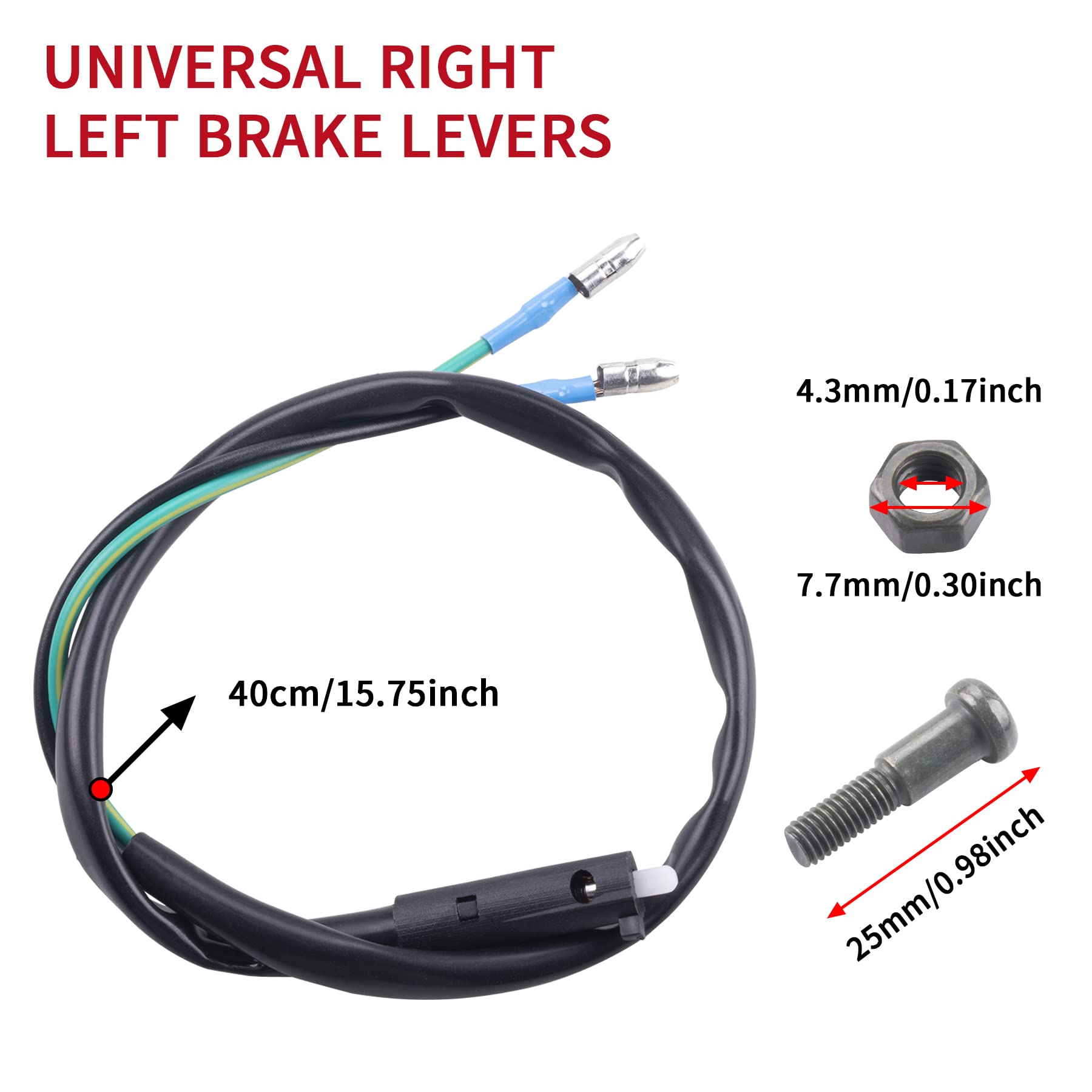 CNCMOTOK Universal Right Left Brake Lever fit for GY6 50cc 125cc 150cc 139QMB 157Q Roketa Jonway Taotao Chinese Scooter Moped Pa