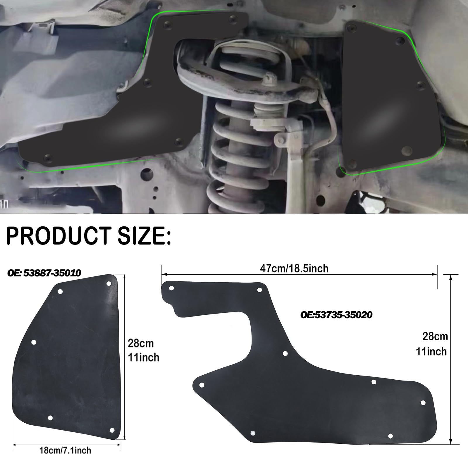 Splash Gurards Fender Liner Shields For Toyota 4Runner 3Rd Gen N180 1996-2002 & Toyota Hilux Surf Sw4 N180 1996-2002 Mud Flaps G