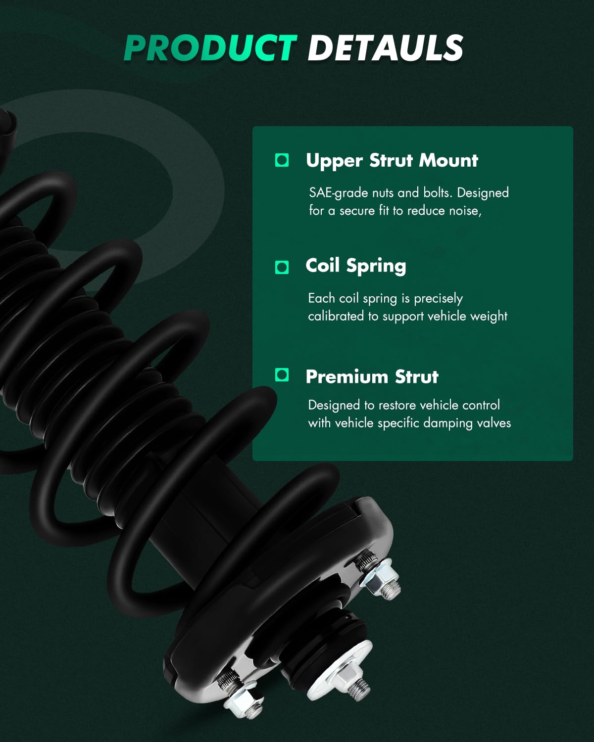 Scitoo 2Pcs Struts And Shocks Complete Assembly For Acura Cl,For Acura Tl 171299 Shock Absorber