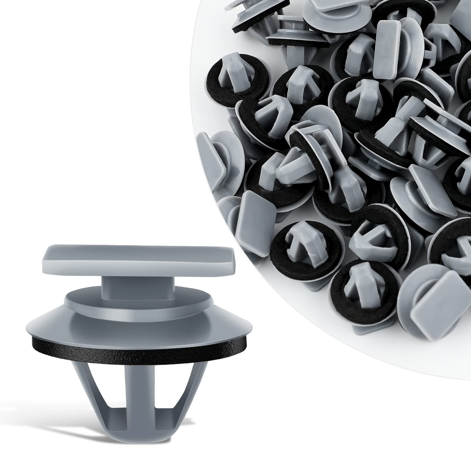 Gooacc 50Pcs Car Stone Guard Moulding Clips Bumper Fastener Rivet Clips For Mazda Kd53-51-Sj3A Cx-5 With Seal Ring