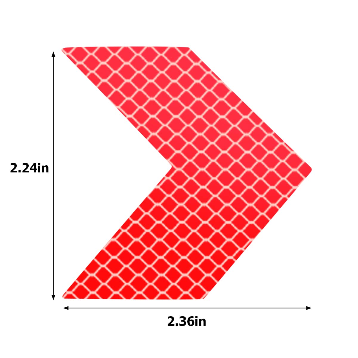 Auceli 20Pcs Car Arrow Reflective Stickers, Waterproof Vehicle Safety Warning Sign Decal For Rear Bumper Body Trunk, Universal Self Adhesive High Intensity Night Visibility Reflective Film (Red)