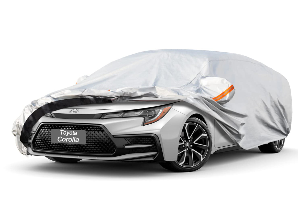 Gunhyi 6 Layer Car Cover Custom Fit Toyota Corolla (2006-2025) Waterproof All Weather, Heavy Duty Outdoor Snow Sun Rain Uv Prote