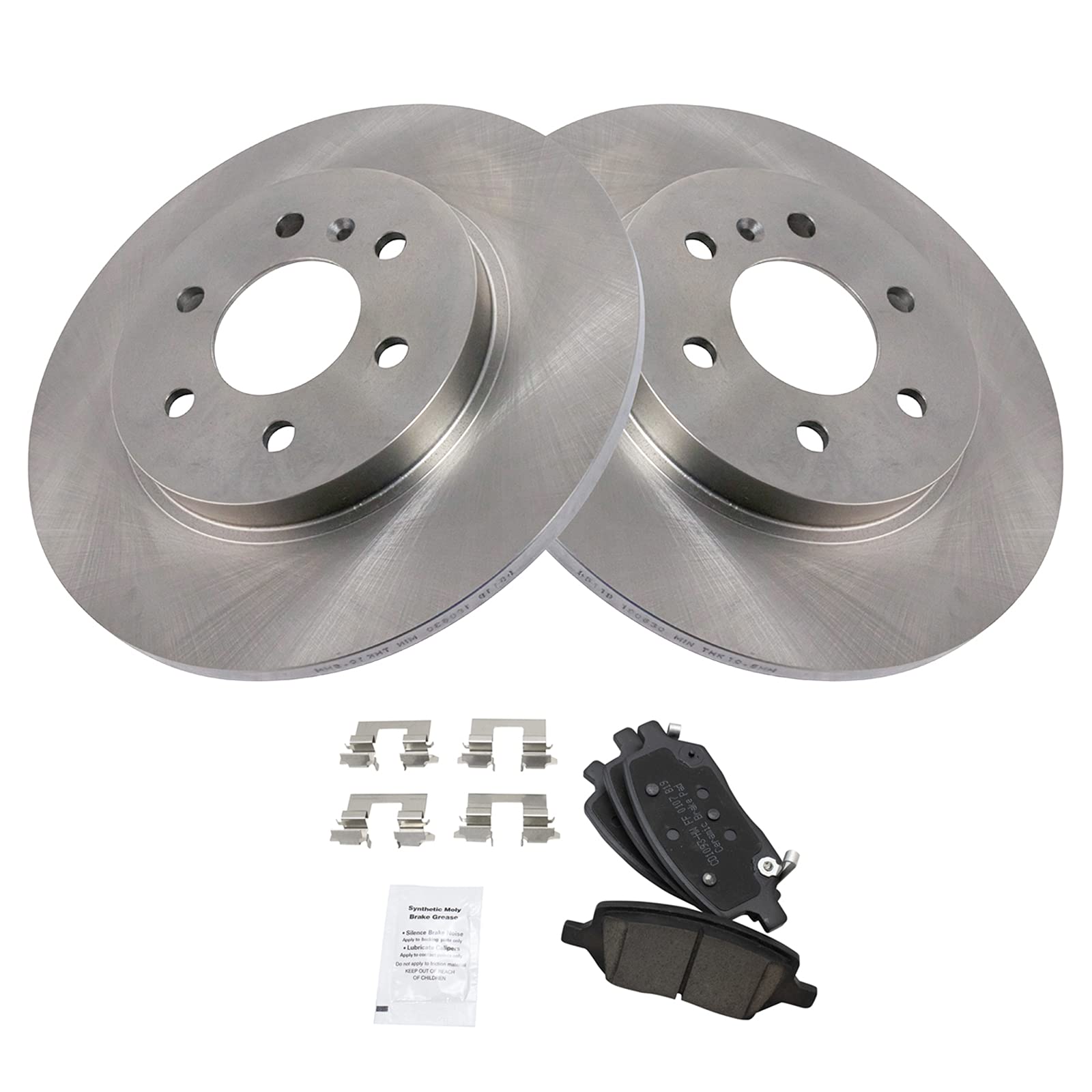 Trq Rear Brake Pad & Rotor Kit Brake Pads Brake Rotor Ceramic Compatible With 2006-2007 Buick Terraza 2006-2008 Chevrolet Upland