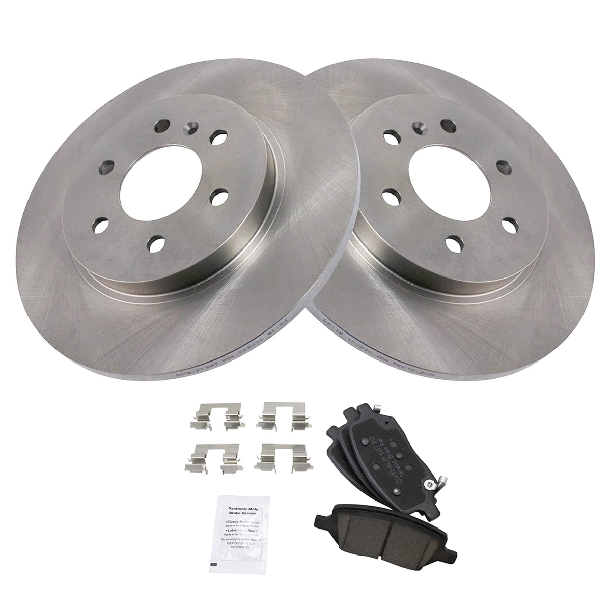 Trq Rear Brake Pad & Rotor Kit Brake Pads Brake Rotor Ceramic Compatible With 2006-2007 Buick Terraza 2006-2008 Chevrolet Upland