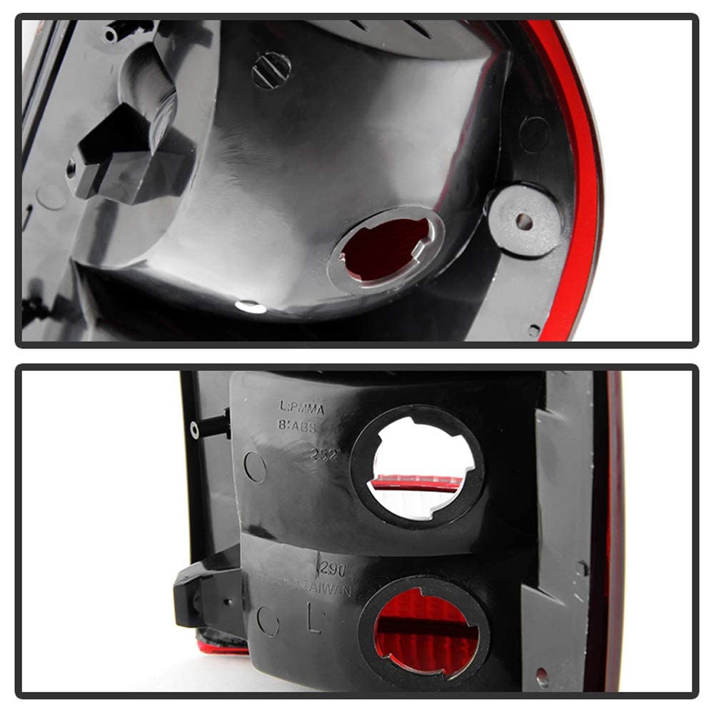 Acanii - For Red Smoke 1993-1997 Ford Ranger Tail Lights Lamps Aftermarket 93-97 Left+Right