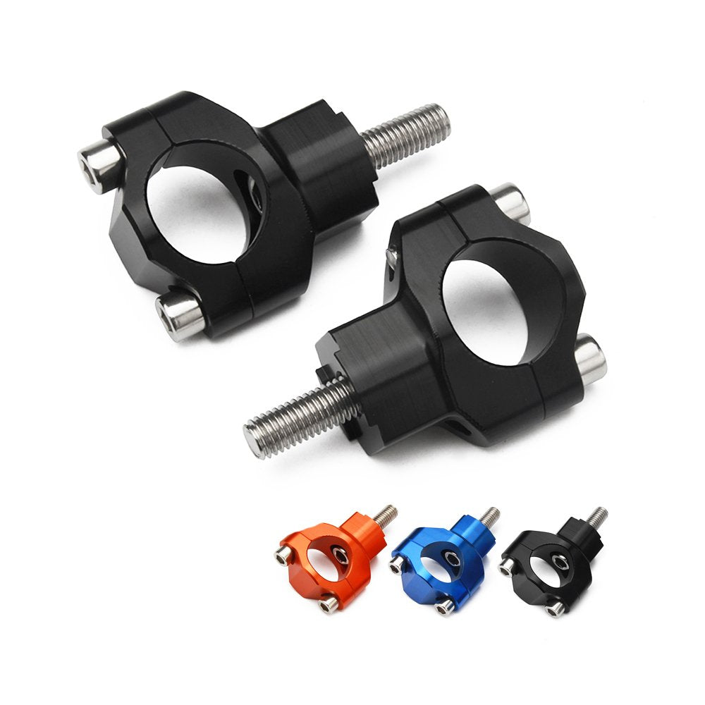 JFG RACING Black 1 1/8'' 28mm CNC Aluminum HandleBar Fat Bar Risers Mounts Clamps For 125-530 SX SXF EXC EXCF XCW XCFW 00-16 Mot