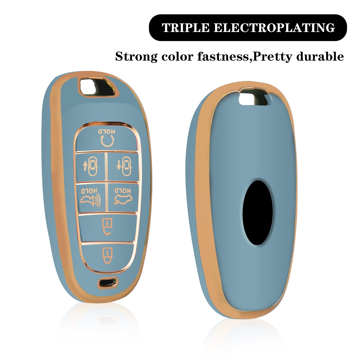 Mild East For Hyundai Key Fob Cover Fit For 7 Buttons 2021 2020 2019 Hyundai Sonata Nexo 2022 Tucson Key Fob Case Protector